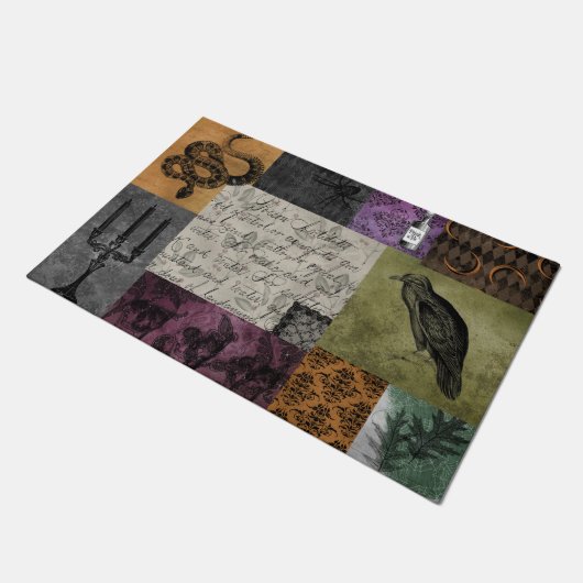 Paillasson Art pothécaire Éffrayant gothique d'Halloween (Incliné)