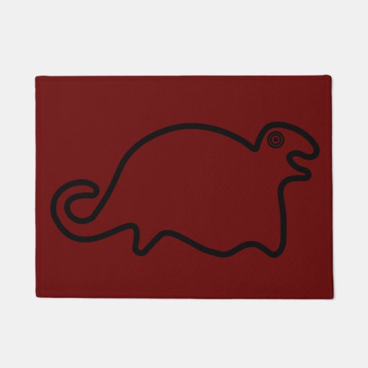 Paillasson Art tribal Geoglyph - Ancien phoque animal (Devant)