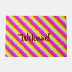 Paillasson Artdeco rose Jaune Artdeco Arc-en-ciel rayures