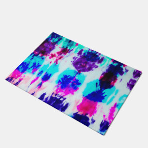 Paillasson Artsy Été rose Bleu coloré Motif de teinture