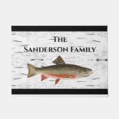 Paillasson Aspen rustique Bark Trout pêcheur Lake House (Devant)