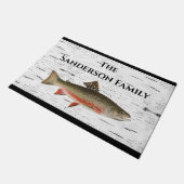 Paillasson Aspen rustique Bark Trout pêcheur Lake House (Incliné)