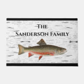 Paillasson Aspen rustique Bark Trout pêcheur Lake House (Devant)