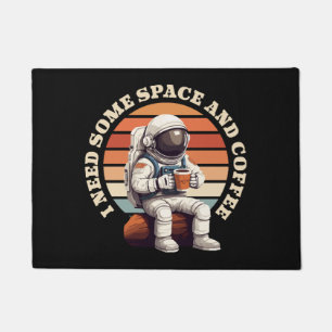 Paillasson Astronaute buvant du café