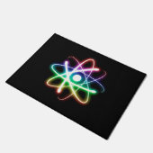Paillasson Atom brillant coloré | Cadeaux Geeks (Incliné)