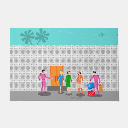 Paillasson Atomique Palm Springs Stewardess Party Porte Mat (Devant)