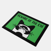 PAILLASSON ATTENTION AU CHAT DOORMAT BAIN MAT (Incliné)