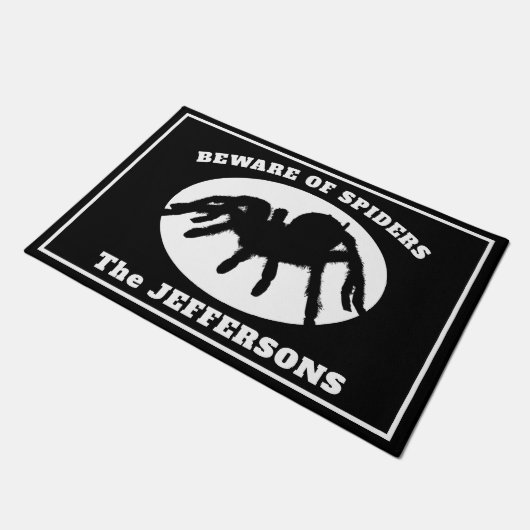 Paillasson "Attention aux araignées" Tarantula Doormat (Incliné)