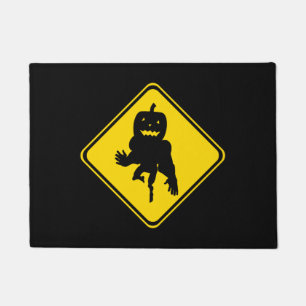 Paillasson Attention Halloween en avant