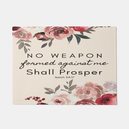 Paillasson Aucune Arme Formée Contre Moi Ne Doit Prosper Port (Devant)