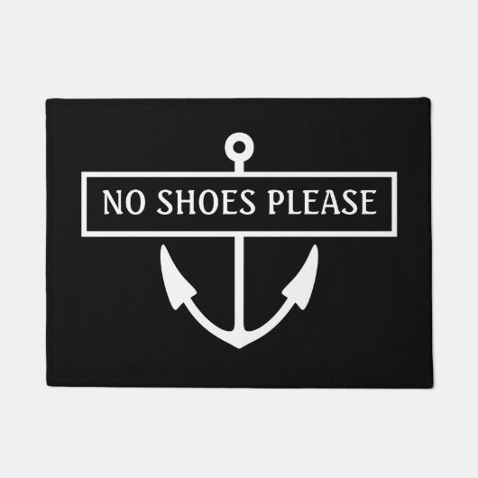 Paillasson Aucune Chaussure S'Il Vous Plaque Mat (Devant)