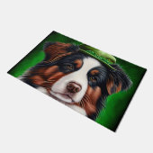 Paillasson Australian Shepherd dog en tenue de St. Patrick's  (Incliné)