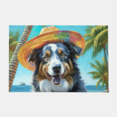 Paillasson Australian Shepherd On Beach amoureux des chiens c (Devant)