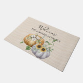 Paillasson Automne Citrouille tournesol Fleur de coton (Incliné)