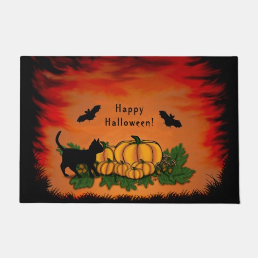 Paillasson Automne, Joyeux Halloween ! (Devant)