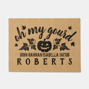 Paillasson Automne oh mon automne rustique fait sur commande