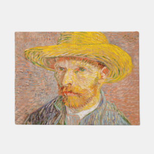 Paillasson Autoportrait de Vincent Van Gogh avec chapeau de p