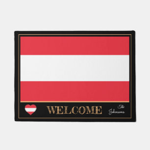 Paillasson Autriche & Autriche Flag house mats/sports Bienven