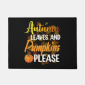 Paillasson Autumn leaves and pumkins please funny halloween (Devant)
