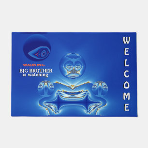 Paillasson Avertissement Big Brother regarde Surreal Welcome