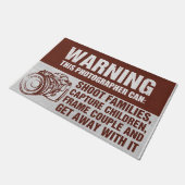 Paillasson Avertissement Ce Photographe Peut Mat, Caméra Drôl (Incliné)