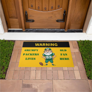 Paillasson Avertissement Grumpy Old Packers Vit Vivre Ici