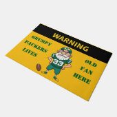 Paillasson Avertissement Grumpy Old Packers Vit Vivre Ici (Incliné)