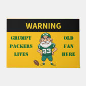 Paillasson Avertissement Grumpy Old Packers Vit Vivre Ici (Devant)