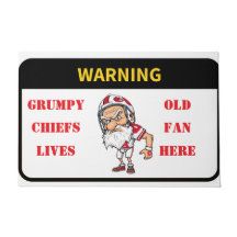 Avertissement Grumpy Vieux Chiefs Vit Vivre Ici Ma