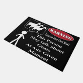 Paillasson Avertissement Noir Cette Personne Peut Parler De C (Incliné)