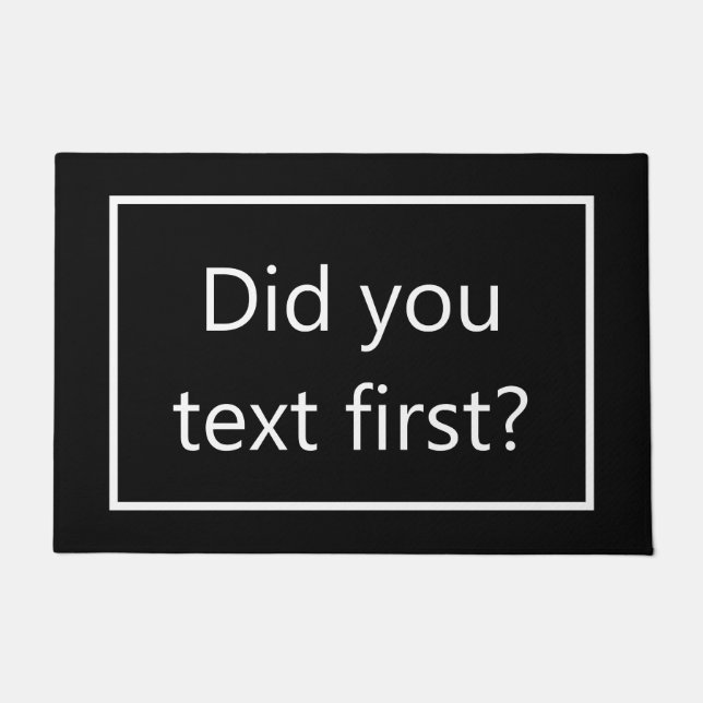 Paillasson Avez-vous envoyé un SMS en premier ? matelas (Devant)