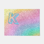 Paillasson Awesome Pastel Parties scintillant Girly Monogramm (Devant)