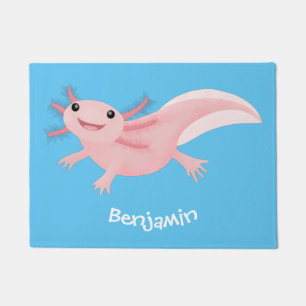 Paillasson axolotl rose pâle
