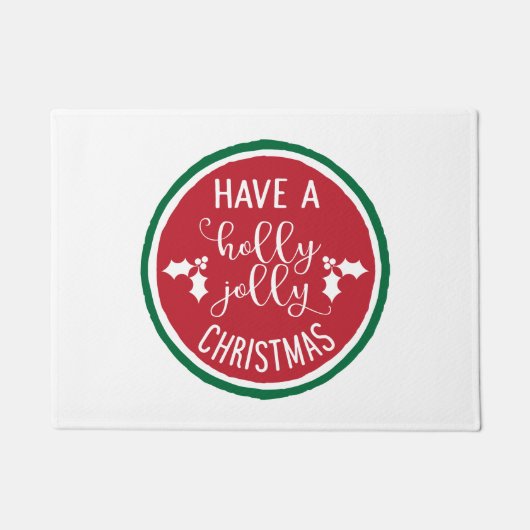 Paillasson Ayez Un Noël Holly Jolly (Devant)