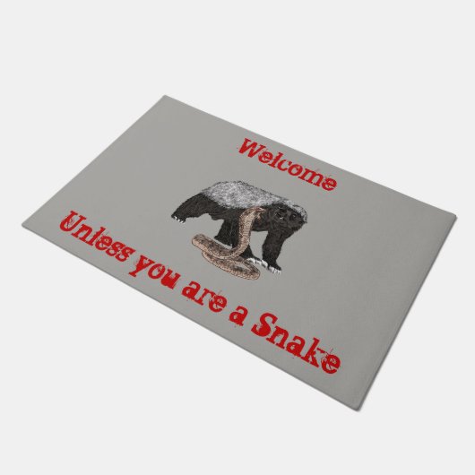 Paillasson Badass sans peur Badey Badger une attaque Cobra Ar (Incliné)