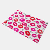 Paillasson Baisers XOXO rouge et rose (Incliné)