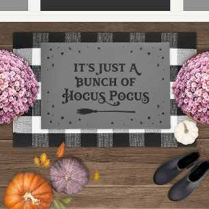 Paillasson Balai de sorcière Hocus Pocus Gris Vintage Hallowe
