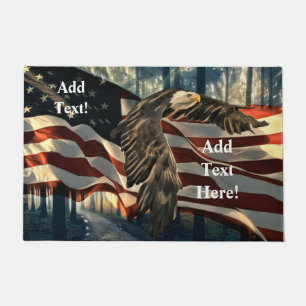 Paillasson Bald Eagle Drapeau américain Pays Road Porte