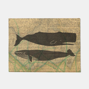 Paillasson Baleine antique Vie marine