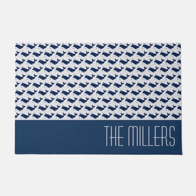 Paillasson Baleine Bleue, Nautique (Devant)