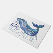 Paillasson Baleine d'aquarelle - d'I de baleine amour (Incliné)