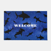 Paillasson Baleines à mâchoires de requin modernes sous la ga (Devant)