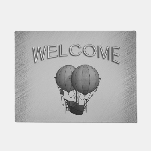 Paillasson Ballons à air chaud en argent vapeur avec navire (Devant)