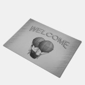 Paillasson Ballons à air chaud en argent vapeur avec navire (Incliné)