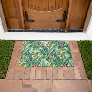 Paillasson Banane tropicale Monstera Palm Feuilles & Fleurs