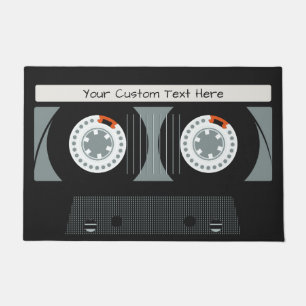 Paillasson Bande Casette Retro texte personnalisé