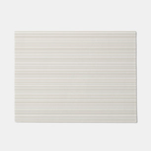 Paillasson Bande de cueillette beige et blanche