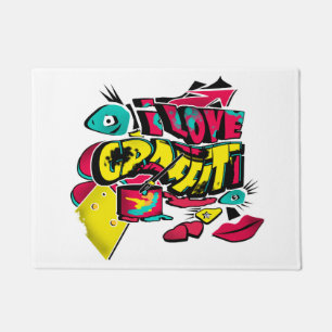 Paillasson bande dessinée Abstraite style graffiti grunge ur