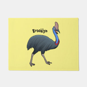 Paillasson Bande dessinée d'oiseau joyeux