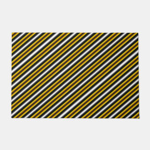 Paillasson Bandes arc-en-ciel blanc jaune